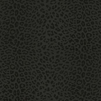 Černá vliesová tapeta s vinylovým povrchem imitace gepardí kožešiny Z80042 Philipp Plein, Zambaiti Parati
