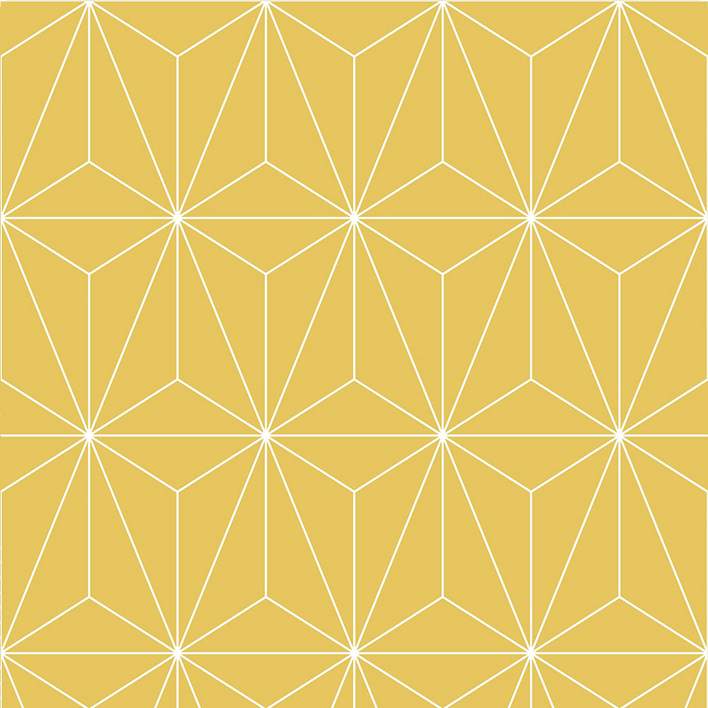 Žlutá geometrická vliesová tapeta na zeď 104741, Formation, Graham & Brown