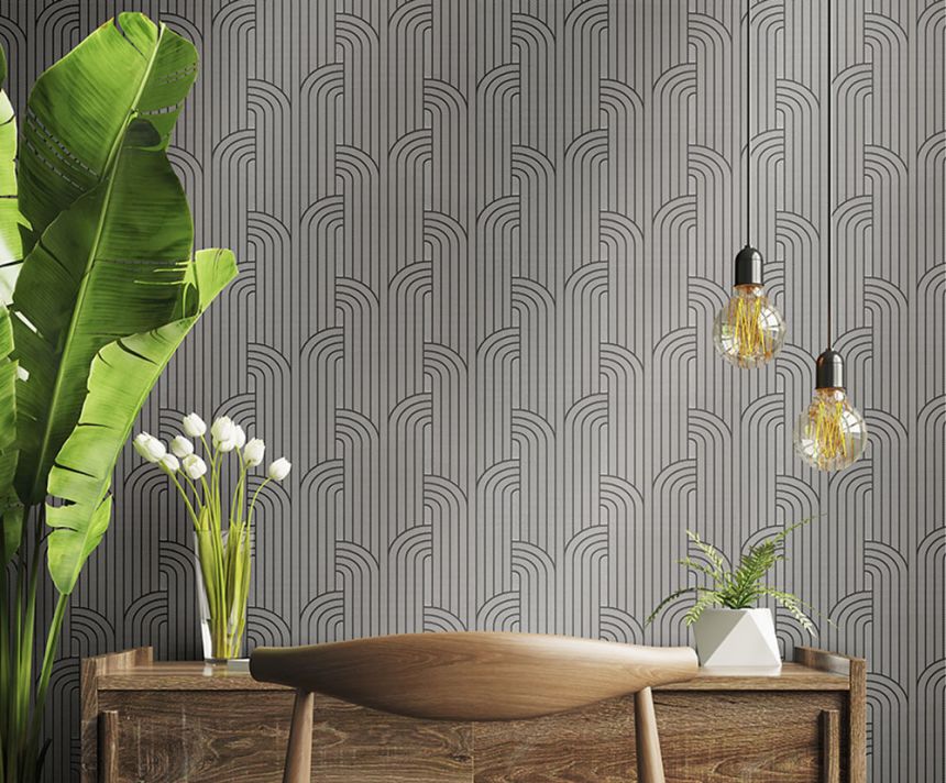 Luxusní šedá geometrická vliesová tapeta na zeď Z76005, Vision, Zambaiti Parati