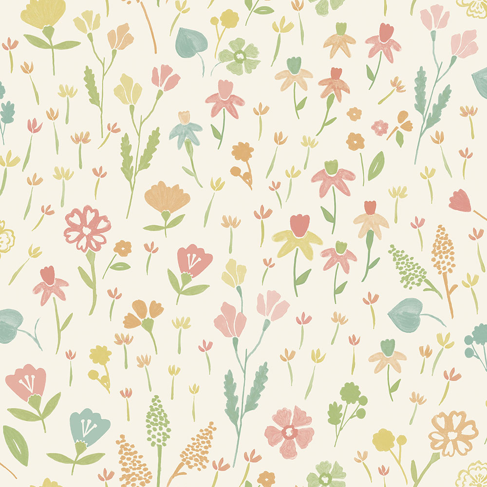 Krémová vliesová tapeta na zeď květiny MN3505, Maison, Grandeco