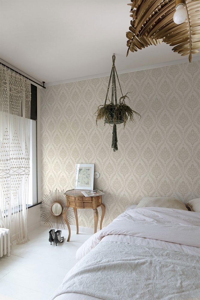 Béžová vliesová zámecká tapeta na zeď MN3202, Maison, Grandeco