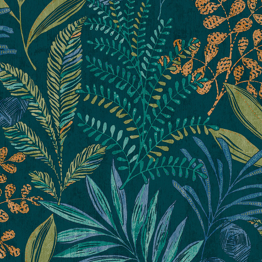 Zelená vliesová tapeta na zeď - listy MN3112, Maison, Grandeco