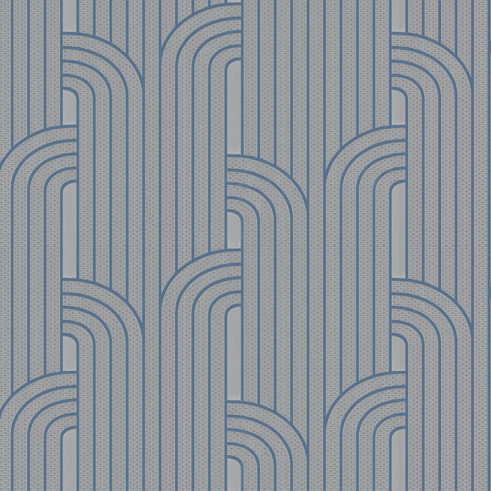 Stříbrná geometrická vliesová tapeta na zeď Z76048, Vision, Zambaiti Parati