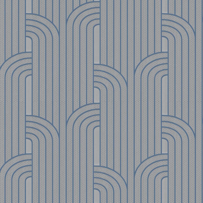 Stříbrná geometrická vliesová tapeta na zeď Z76048, Vision, Zambaiti Parati