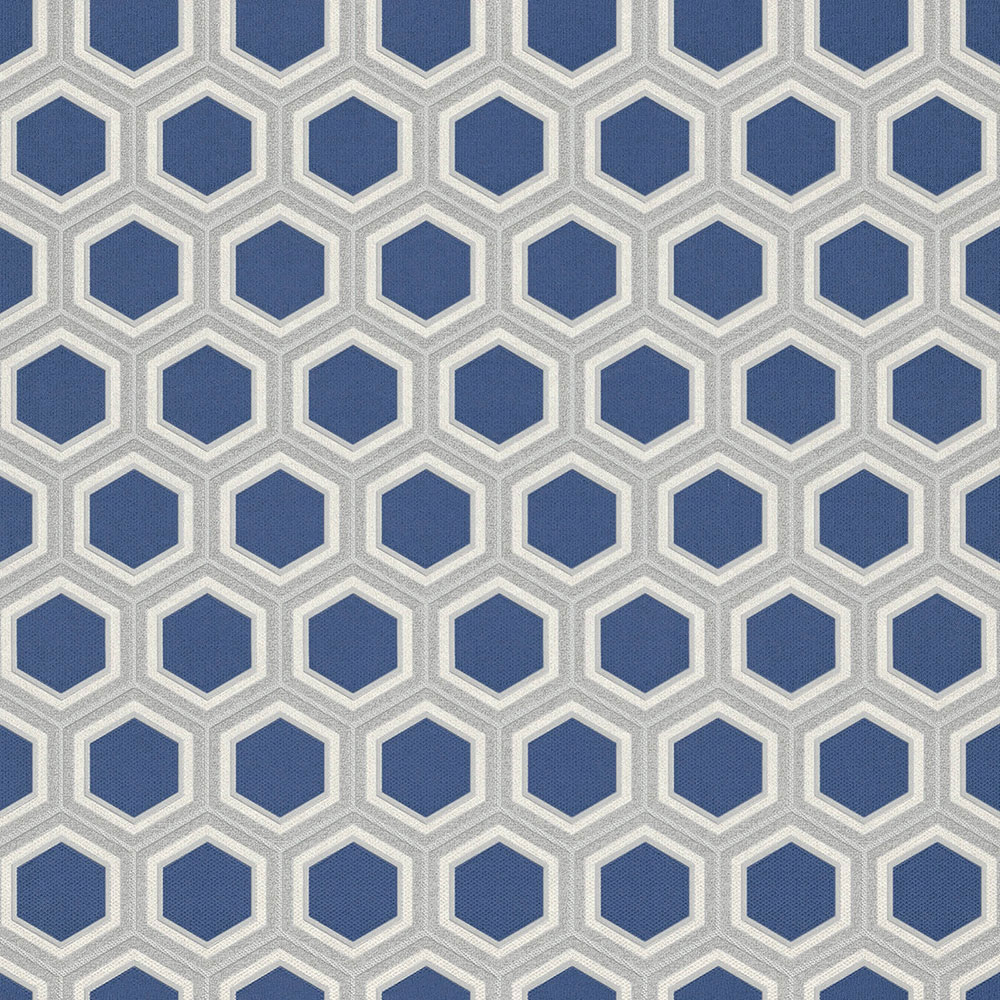 Luxusní modrá geometrická vliesová tapeta na zeď Z76045, Vision, Zambaiti Parati