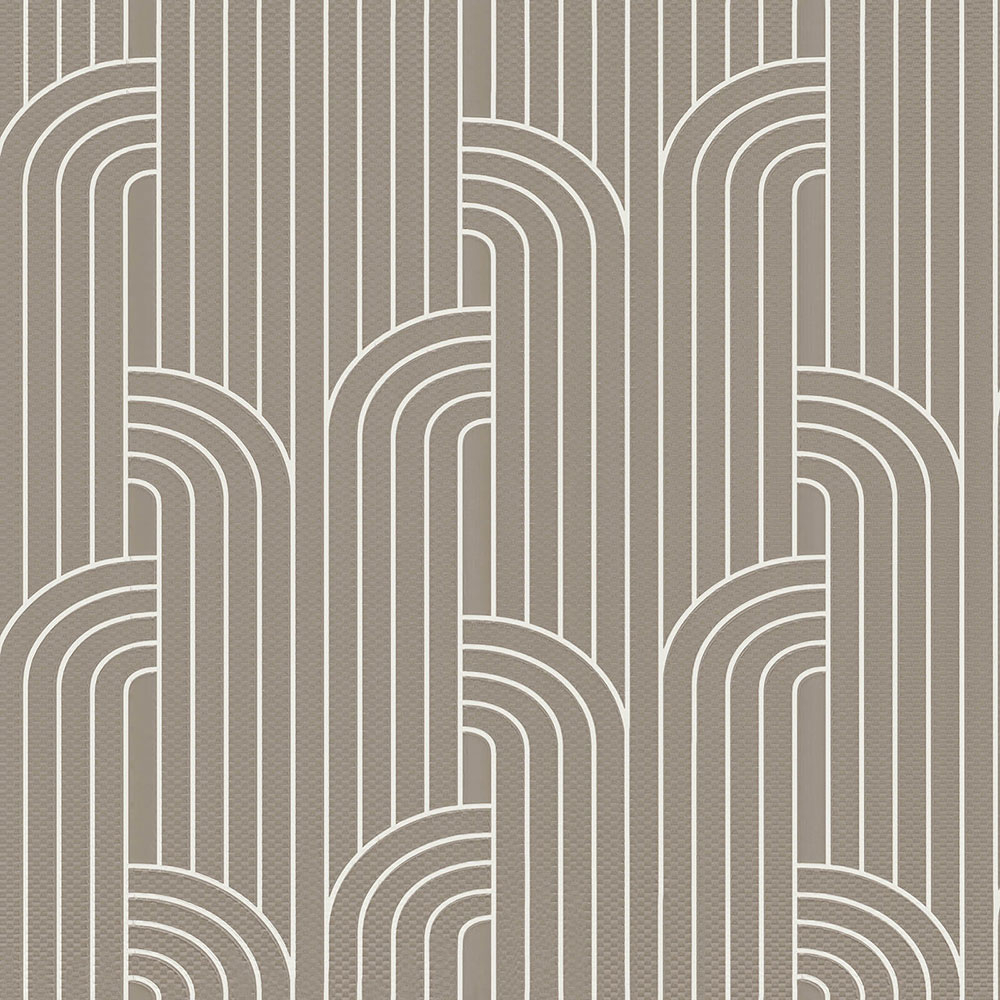 Luxusní šedo-béžová geometrická vliesová tapeta na zeď Z76018, Vision, Zambaiti Parati