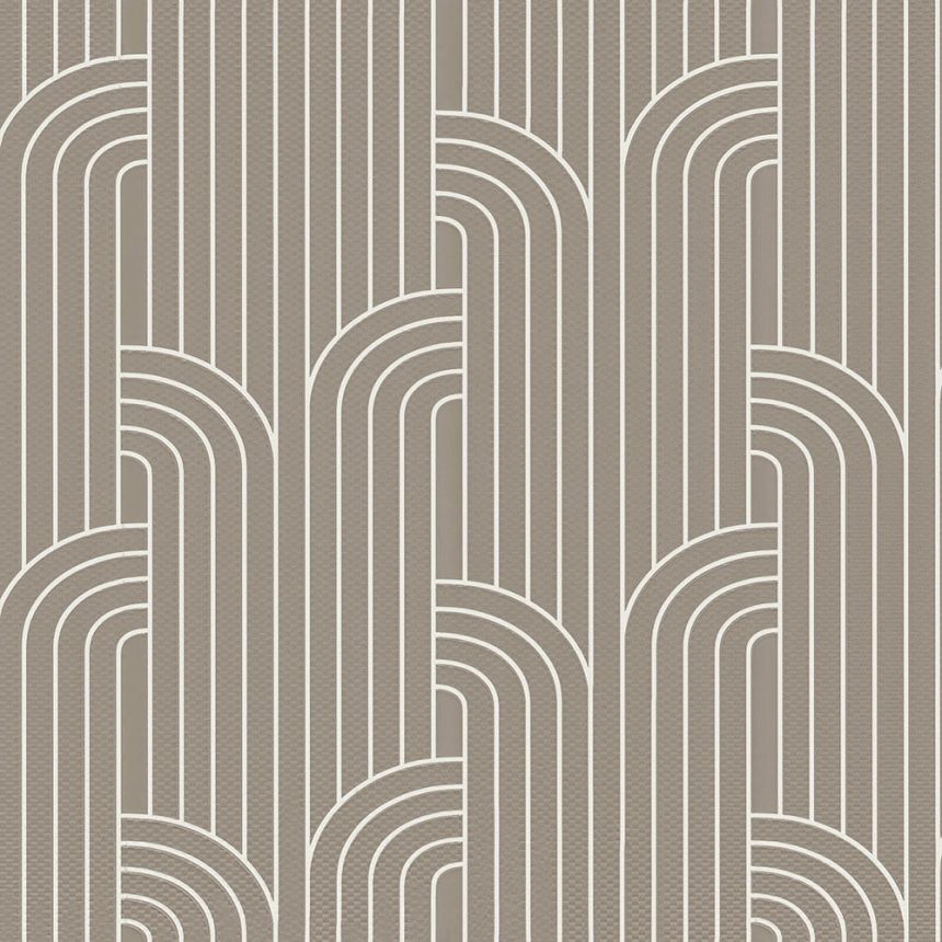 Luxusní šedo-béžová geometrická vliesová tapeta na zeď Z76018, Vision, Zambaiti Parati