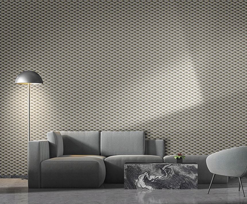 Luxusní stříbrná geometrická vliesová tapeta na zeď Z76006, Vision, Zambaiti Parati