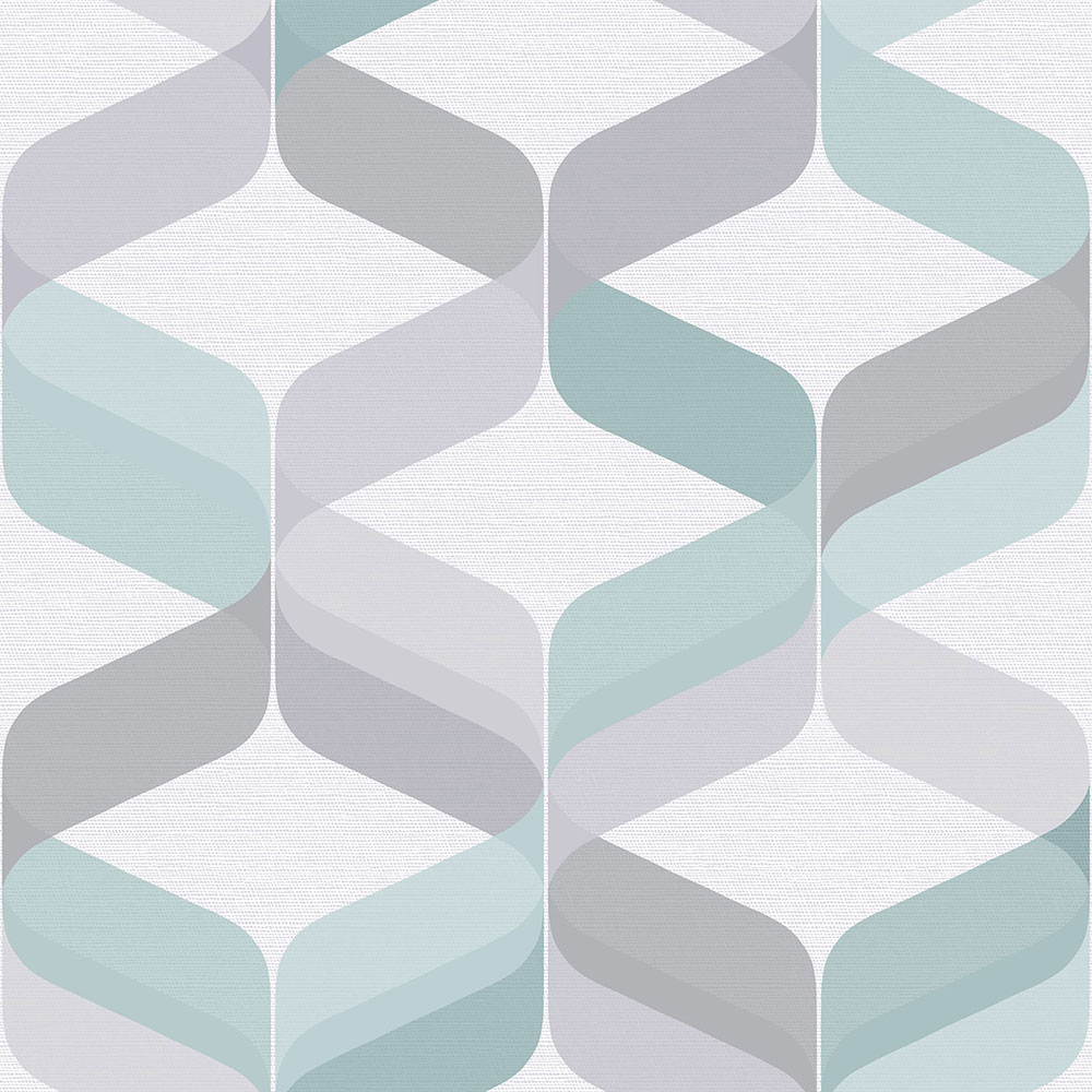 Šedo-zelená vliesová tapeta s retro vzorem 104816, Formation, Graham & Brown