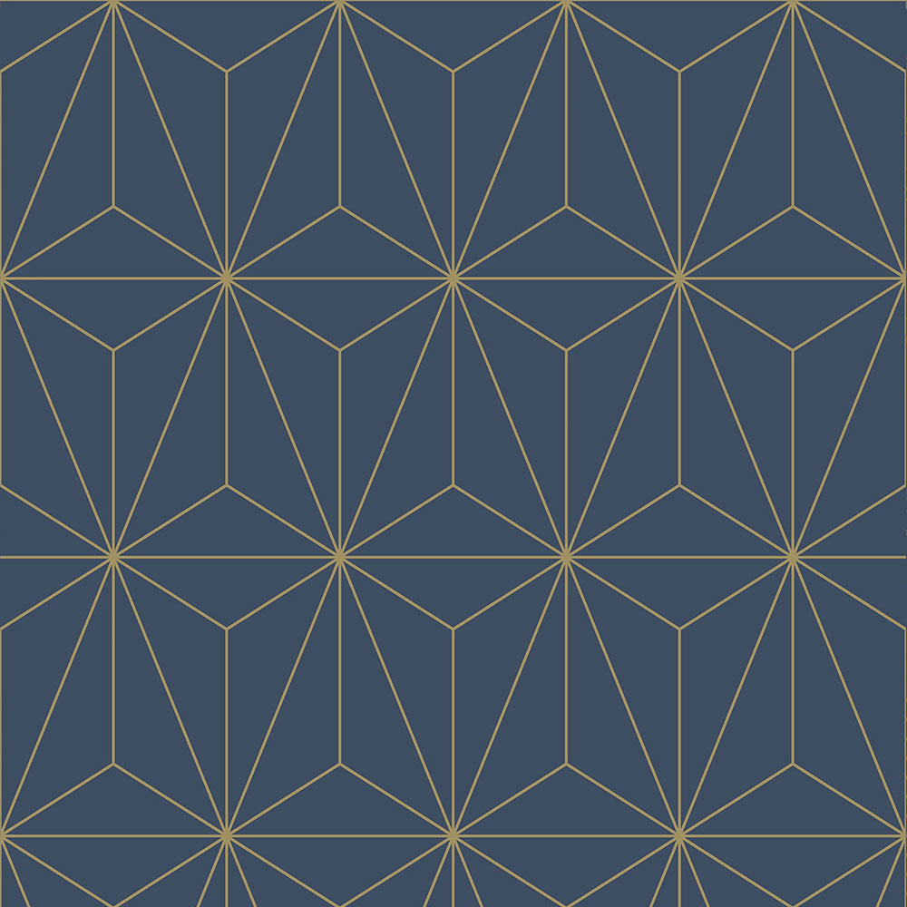 Modrá geometrická vliesová tapeta na zeď 104742, Formation, Graham & Brown