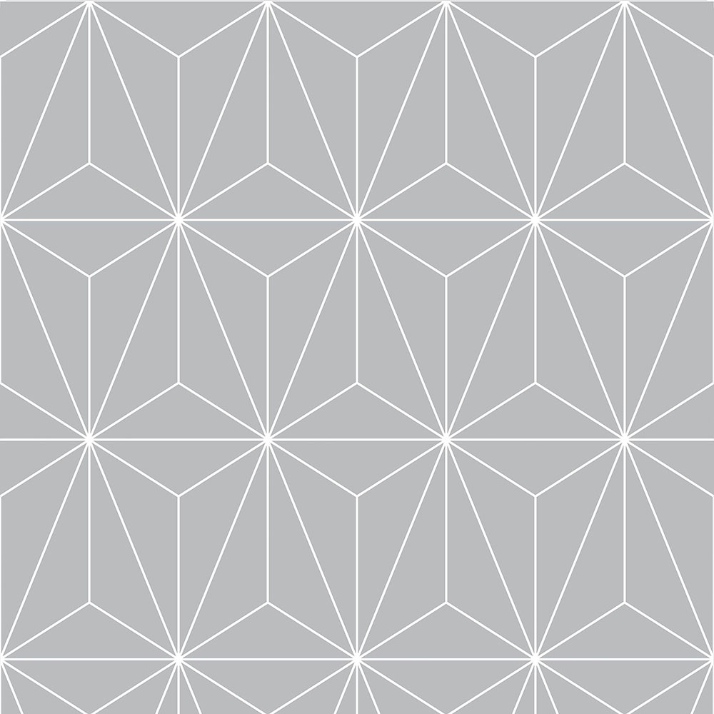 Stříbrná geometrická vliesová tapeta na zeď 104740, Formation, Graham & Brown