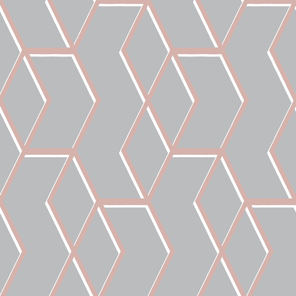 Šedá vliesová tapeta s metalickým geometrickým vzorem 104734, Formation, Graham & Brown