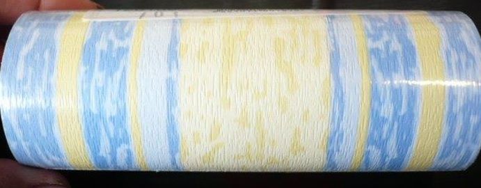 Modro-žlutá papírová bordura s pruhy 1201802, Vavex