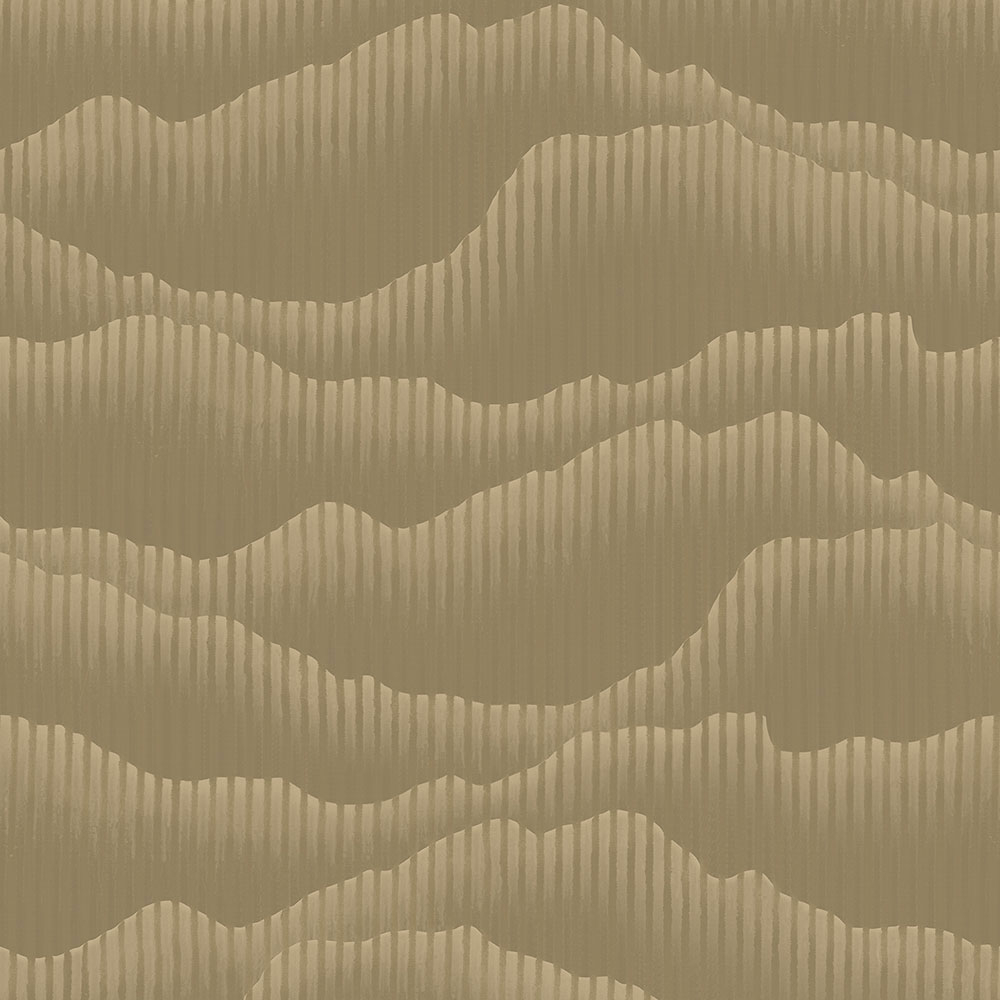 Luxusní béžovo-zlatá vliesová tapeta - proužky, vlnky WL220684, Wll-for 2, Vavex 