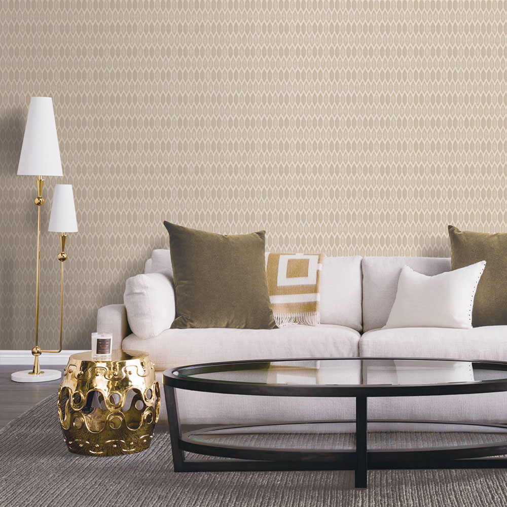 Luxusní béžová vliesová tapeta s metalickým leskem WL220545, Wll-for 2, Vavex 