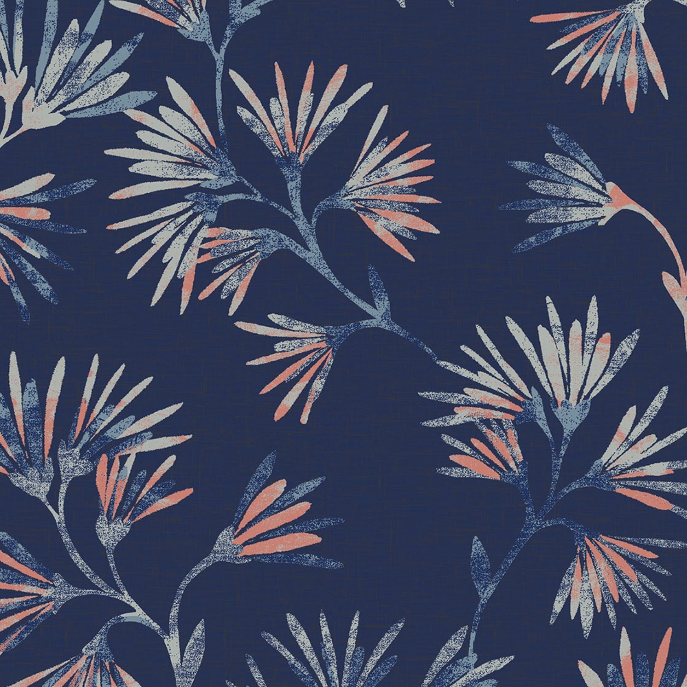 Modrá vliesová tapeta na zeď, větvičky 386542, Enso, Eijffinger