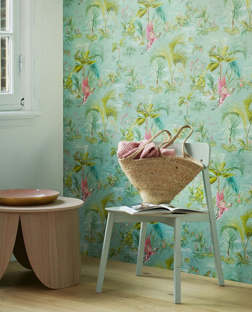 Vliesová tapeta na zeď palmové listy, ptáci 300145, Pip Studio 5, Eijffinger