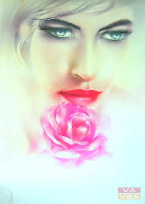 Plakát 3174, Dívka s růží, rozměr 98 x 68 cm