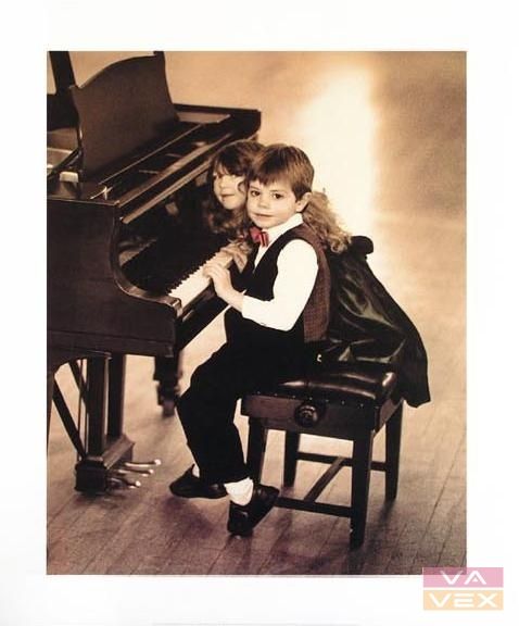 Plakát Děti u klavíru 4334, rozměr 40x50cm