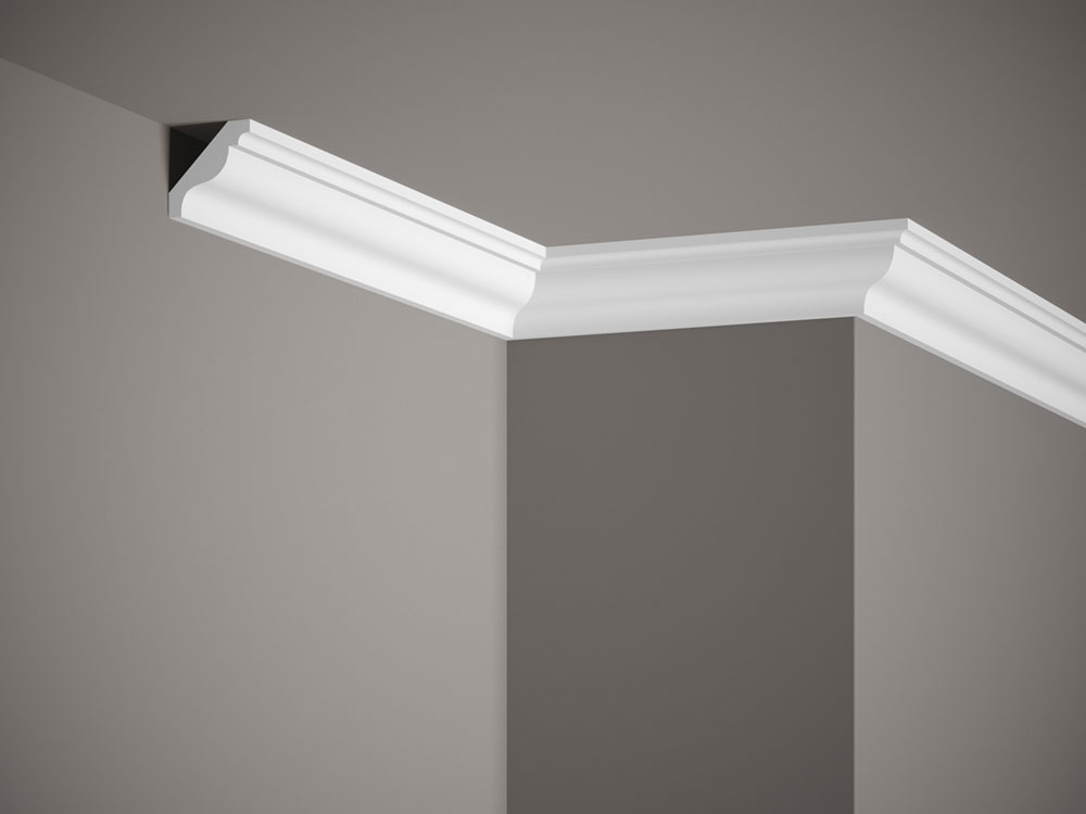 DOPRODEJ Stropní lišta hladká MDB172, 240 x 4 x 4 cm, Mardom