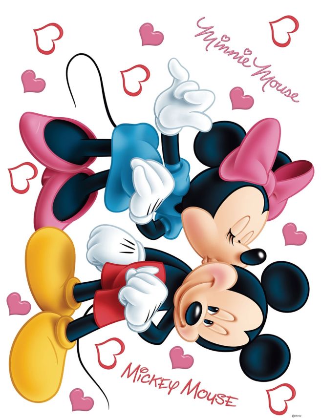 Samolepka na zeď DK 882, Disney, Minnie a Mickey Pusy, AG Design