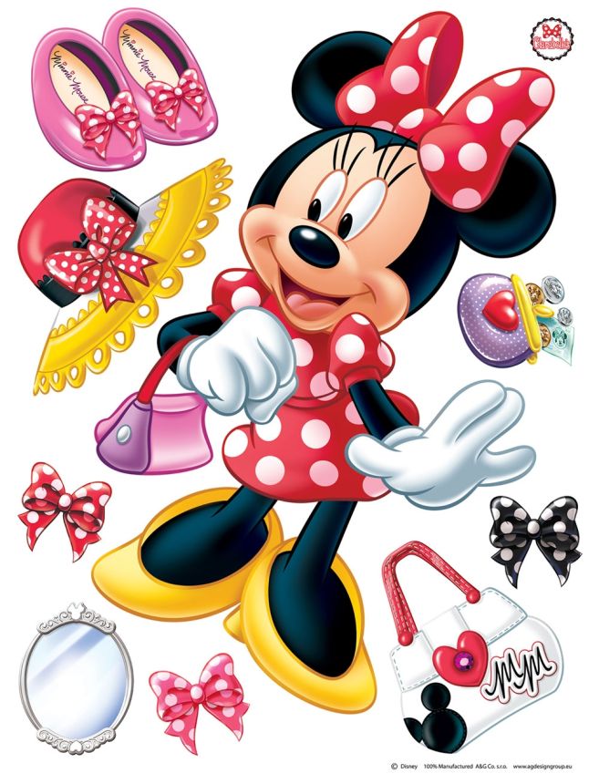 Samolepka na zeď DK 1703, Disney Minnie, AG Design