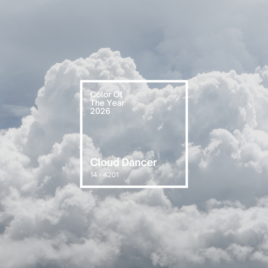 Barva roku 2026: Cloud Dancer přináší nový pohled na bílou